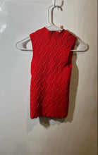 Load image into Gallery viewer, Zara Womens Red Sleeveless Mock Neck Knitted Pullover Tank Top Size Small
