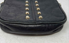 Load image into Gallery viewer, Michael Kors Womens Black Leather Studded Card Holder Zipper Crossbody Purse