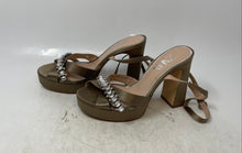 Load image into Gallery viewer, Zara Womens Brown Open Toe Block Platform Ankle Strap Heels Size 37