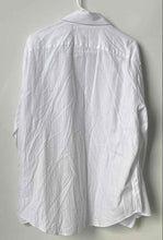 Load image into Gallery viewer, Michael Kors Mens White Slim Fit Long Sleeve Dress Shirt Size L 16-16.5