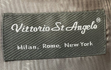 Load image into Gallery viewer, Vittorio St. Angelo Mens Black Pinstripe Long Sleeve Three-Button Blazer Sz 52R