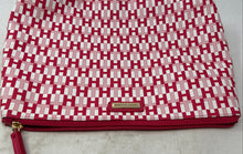 Load image into Gallery viewer, Tommy Hilfiger Womens Pink White Logo Print Top Zipper Travel Makeup Bag