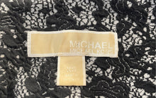 Load image into Gallery viewer, Michael Kors Womens Black Floral Lace Cold Shoulder Midi Sheath Dress Size XS