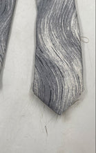 Load image into Gallery viewer, Versace Mens Gray Red Printed Silk Adjustable Designer Tie Rip & Tear