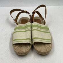 Load image into Gallery viewer, Authentic Tory Burch Womens Beige Open Toe Espadrille Sandals Size 7.5 Damaged