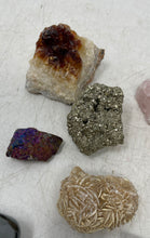 Load image into Gallery viewer, Lot Of Assorted Mineral And Fossil Specimens Display Collection Box