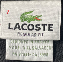 Load image into Gallery viewer, Lacoste Mens Black Short Sleeve Collared Regular Fit Pique Polo Shirt Size 7