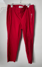 Load image into Gallery viewer, Lane Bryant Womens Red Flat Front Zipper Pockets Belt Loops Ankle Pants Size 16