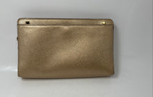 Load image into Gallery viewer, Michael Kors Womens Gold Color Outer Pockets Zipper Pouch Wallet