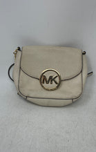 Load image into Gallery viewer, Michael Kors Womens White Leather Inner Pocket Medium Crossbody Handbag