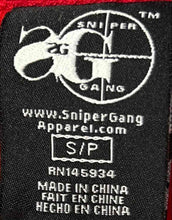Load image into Gallery viewer, Sniper Gang Mens Red Graphic Print Cotton Crew Neck Pullover T-Shirt Size Small