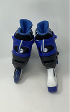 Load image into Gallery viewer, X MBT Kids Blue Black Ratchet Buckle Inline Skates Size S
