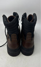 Load image into Gallery viewer, Aldo Mens Brown Black Leather Round Toe Lace-Up Ankle Combat Boots Size 11