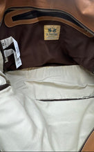 Load image into Gallery viewer, La Martina Womens Dark Brown Two Tone Double Handle Zipper Shoulder Bag
