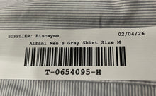 Load image into Gallery viewer, Alfani Mens Gray Long Sleeve Collared Button-Up Shirt Size Medium