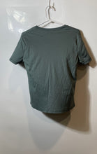 Load image into Gallery viewer, Zara Womens Green Short Sleeve V-Neck Stretch Pullover T-Shirt Size Small
