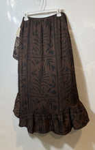 Load image into Gallery viewer, A New Day Womens Brown Leaf Print Ruffled Hem Maxi Skirt Size M With Tag
