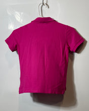 Load image into Gallery viewer, Psycho Bunny Girls Pink Pima Cotton Short Sleeve Spread Collar Polo Shirt Sz XS