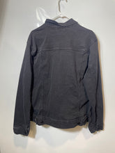 Load image into Gallery viewer, George Mens Black Denim Long Sleeve Collared Pockets Button Front Jacket Size L