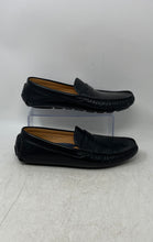 Load image into Gallery viewer, Decarsoz Mens Black Leather Moc Toe Slip-On Loafer Shoes Size EUR 43