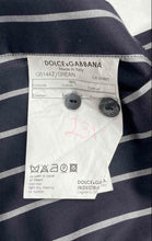 Load image into Gallery viewer, Authentic Dolce & Gabbana Mens Black Gray Striped Dress Shirt Size 17.5