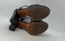 Load image into Gallery viewer, Franco Sarto Womens Myriad Black Leather Block Heels Platform Sandals Size 8 M