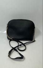 Load image into Gallery viewer, Michael Kors Womens Black Leather Adjustable Strap Zip Top Lined Crossbody Bag