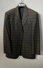 Load image into Gallery viewer, Paolo Vista Mens Green Brown Plaid Wool Long Sleeve Three-Button Blazer Size 36R