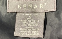 Load image into Gallery viewer, Kenar Womens Black 3/4 Sleeve Pockets Belted Blazer Jacket Size 12