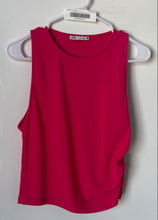 Load image into Gallery viewer, Zara Womens Pink Regular-Fit Crew Neck Sleeveless Pullover Tank Top Size L