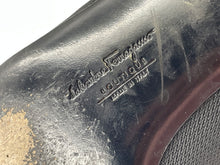 Load image into Gallery viewer, Authentic Salvatore Ferragamo Womens Black Block Pump Heels Size 9.5 B Damaged