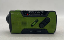 Load image into Gallery viewer, Running Snail Black Green Emergency Radio Solar Crank Radio & Light Not Tested