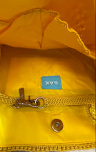 Load image into Gallery viewer, The Sak Womens Yellow Crochet Inner Pockets Double Handle Shoulder Bag