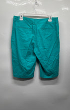 Load image into Gallery viewer, New York & Company Womens Green Flat Front Stretch Bermuda Shorts Size 8