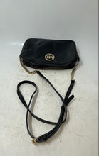Load image into Gallery viewer, Michael Kors Womens Fulton Black Pebbled Leather Adjustable Strap Crossbody Bag