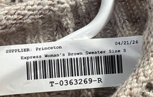 Load image into Gallery viewer, Express Womens Brown Turtleneck Long Sleeve Hi-Low Hem Pullover Sweater Size S