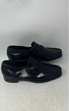 Load image into Gallery viewer, Florsheim Mens Como Black Leather Slip-On Moc Toe Strap Loafer Shoes Size 9.5D
