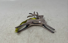 Load image into Gallery viewer, Silver-Tone Metal Christmas Holiday Decorative Reindeer Figurine Ornament