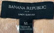 Load image into Gallery viewer, Banana Republic Mens Orange Short Sleeve Slim-Fit Button-Up Shirt Size M