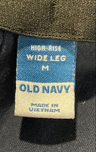 Load image into Gallery viewer, Old Navy Womens Blue Pockets Pull On Flat Front High Rise Wide-Leg Ankle Pants M
