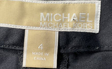 Load image into Gallery viewer, Michael Kors Womens Black Zipper Pockets Stretch Bermuda Shorts Size 4