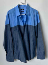 Load image into Gallery viewer, Boss Hugo Boss Mens Light Blue Cotton Slim Fit Collared Button-Up Shirt Size XL