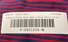 Load image into Gallery viewer, Vineyard Vines Boys Red & Blue Striped On-The-Go Sankaty Polo Shirt Sz L W/Tags