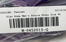 Load image into Gallery viewer, Elanroman Mens BR-C1493JZ Purple Round Toe Slip-On Loafers Shoes Size 40