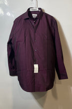 Load image into Gallery viewer, Calvin Klein Mens Burgundy Long Sleeve Dress Shirt Size M 15.5 32/33 With Tag