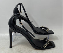 Load image into Gallery viewer, Express Womens Black Open Toe Buckle Stiletto Ankle Strap Heels Size 9