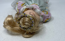 Load image into Gallery viewer, Antique Ceramic Decor Blonde Hair Blue Eyes Crown Pastel Gown Fashion Doll