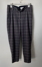 Load image into Gallery viewer, Express Womens Gray Plaid Slash Pocket Stretch High Rise Ankle Pants Size 4S