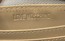 Load image into Gallery viewer, Authentic Love Moschino Womens Silver-Tone Zip-Around Wallet Stained & Damaged