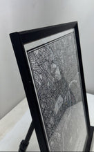 Load image into Gallery viewer, London United Kingdom Map Square Framed Black White Wall Art Print